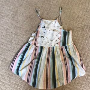 Vintage inspired high neck, babydoll tank top